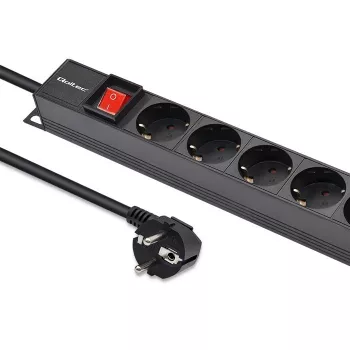 Qoltec Aluminum PDU for RACK | 16A | 16 x Schuko | Vertical | 1.8m