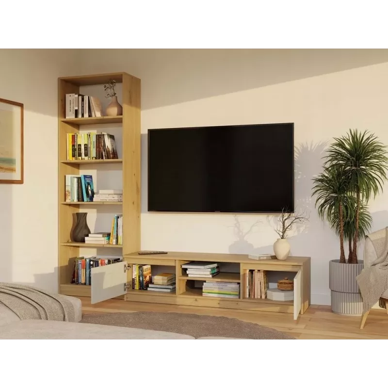 MALWA 140 TV cabinet, artisan oak/cashmere