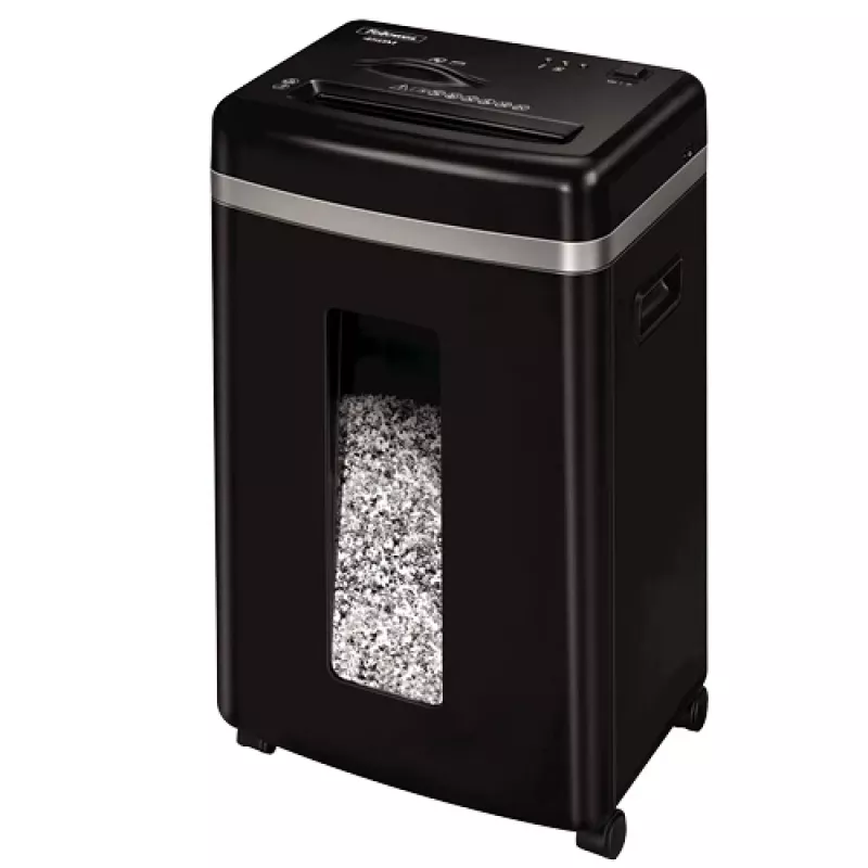 Paper shredder Fellowes Powershred 450M Micro-cut, 9-sheet capacity, 2 x 12 mm, 22 L bin, black