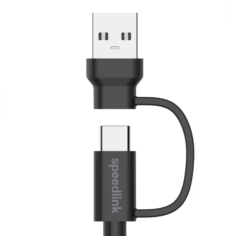 USB 3.2 Gen 1 (3.1 Gen 1) cable Speedlink SL-460101-BK, 3 m, USB A/USB C to USB C, black