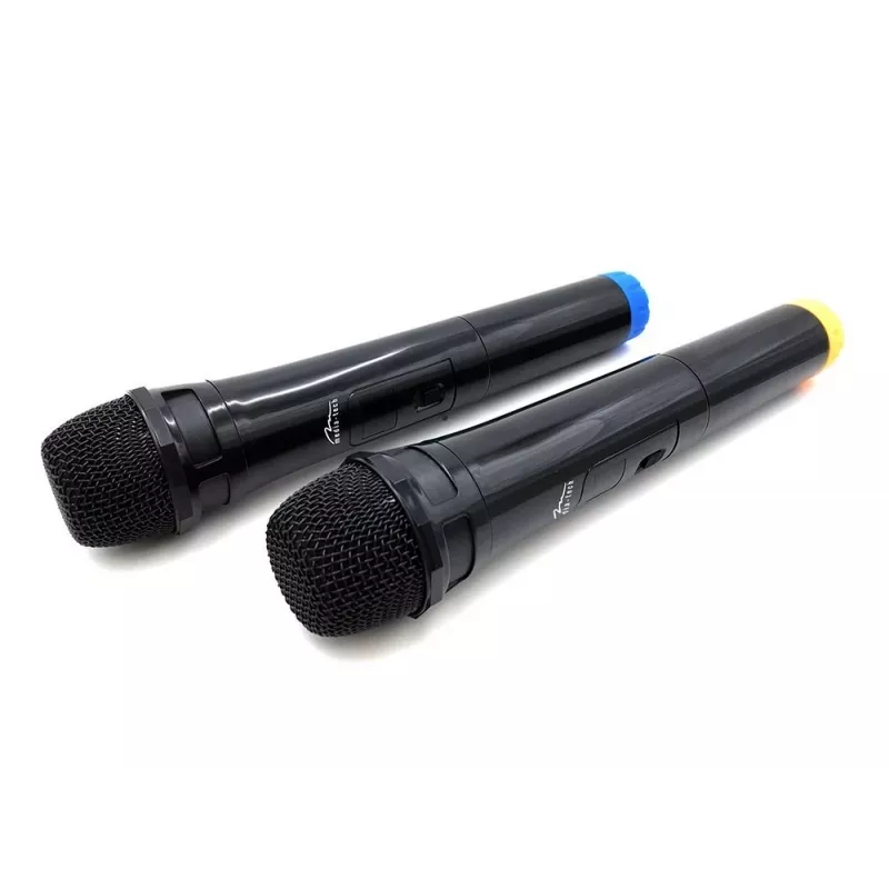 Karaoke microphone MEDIA-TECH MT395 Accent Pro — wired, black, on/off switch, max range 20 m, pack of 2