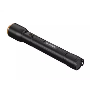 Flashlight Duracell DF6000R Gift Box — handheld rechargeable torch, black