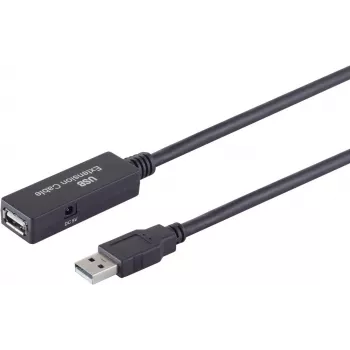 USB cable S/CONN 13-29055 USB 2.0 5 m Black