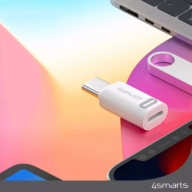 Cable Gender Changer 4smarts 540711 Lightning USB-C White