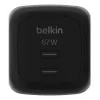 AC indoor fast charger Belkin WCH020kqBK, 2× USB-C, universal compatibility, power protection, black