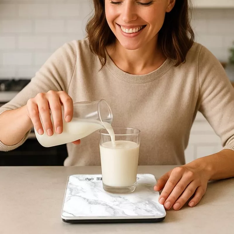 Kitchen scale Beper P102BIL004 - digital, 5 kg, 1 g, white marble