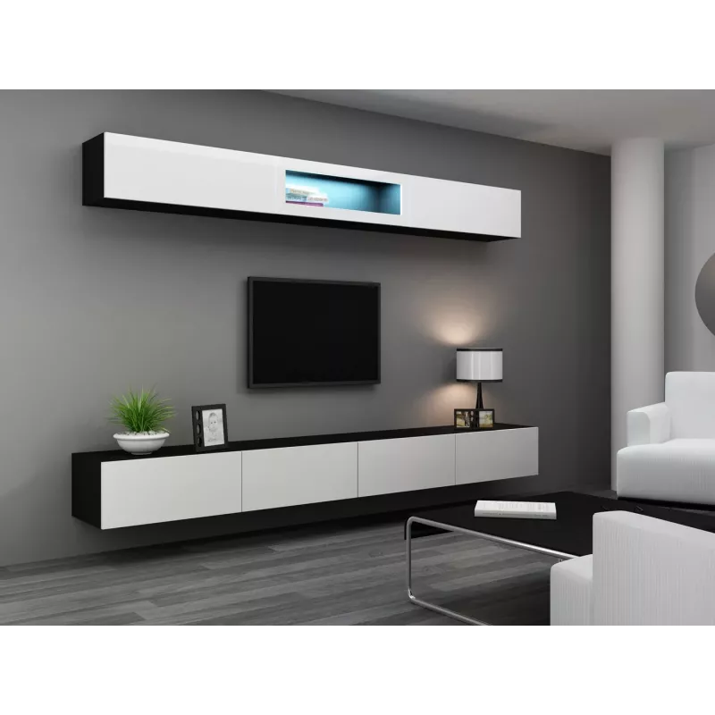 Cama Living room cabinet set VIGO 12 black/white gloss