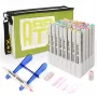 Double-sided marker pens Arrtx LC302628 – set of 40 pastel colours, dual-tip markers