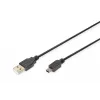 ASM AK-300130-030-S ASSMANN Cable USB 2.0 HighSpeed Canon USB A/miniUSB B (5pin) M/M Black 3m
