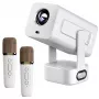 EXTRALINK SMART Projector CINEMA&KARAOKE IMS360 1920X1080P ANDROID 13 Projector for Movies, Games and Music Z 2 MIKROFONAMI White 300 Lumens LCD