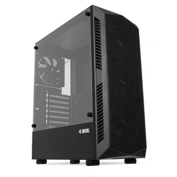 PC Case IBOX LUPUS 27 Midi Tower ATX, tempered glass, RGB, 455×200×380 mm, supports ATX, GPU up to 32 cm