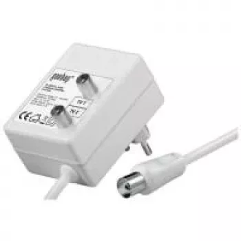 Wentronic Goobay Two-Device Antenna Amplifier (DVB-T/DVB-T2/DVB-C) - for connecting two receivers (TV/Radio) (67226)