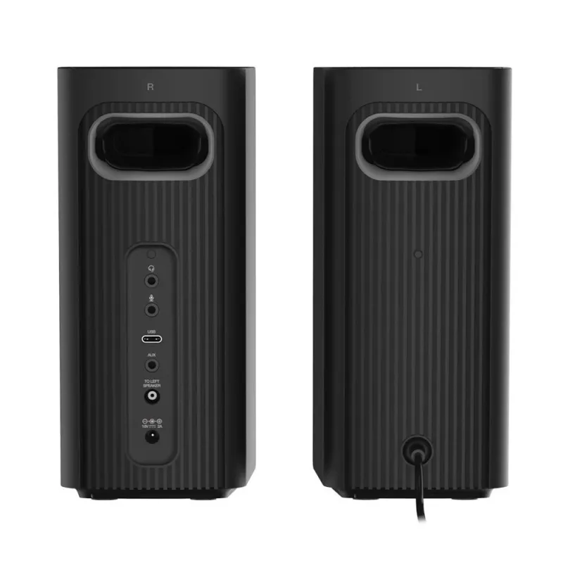 CREATIVE T60 2.0 Compact Hi-Fi Desktop Speakers with Clear Dialog and Surround by Sound Blaster SmartComms Kit USB-C Audio Mic and Headset Ports B