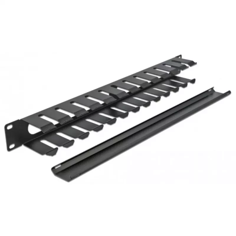 Cable management panel DeLOCK 19 inch 66550 black 1U