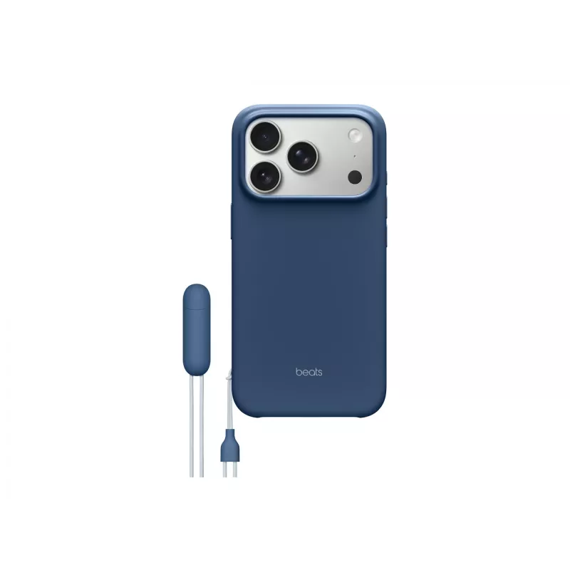 Protective Kickstand Case for iPhone 17 Pro by Apple Beats — MagSafe, Camera Control, fits 6.3 inch screen, Bedrock Blue (Pink)