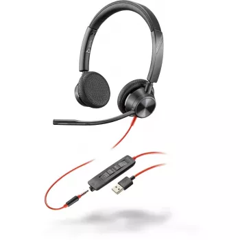 Headset HP POLY 3325 wired head-band for calls and music, supraaural, 20–20000 Hz, 130 g, USB Type-A, black