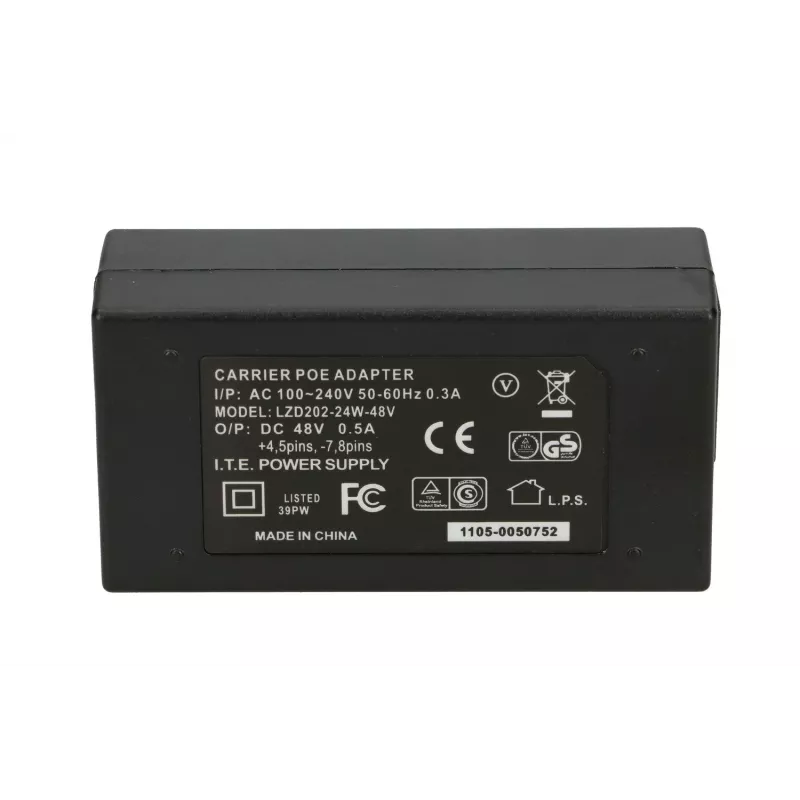Extralink POE Power Supply POE-48-24W, 48V, 0.5A, 24W, cable included