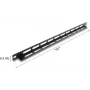Mounting kit DELOCK 67460 black metal L-form 19 inch 0.5U panel with cable-tie attachment