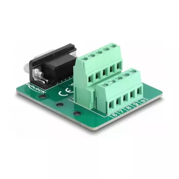 DeLOCK D-Sub 9 pin female to Terminal Block for DIN rail 51mm 58mm 30mm