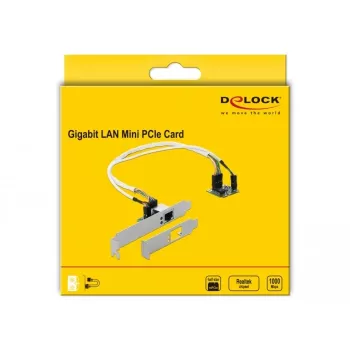 DeLOCK Mini PCIe I/O PCIe half size 1 x Gigabit LAN Low Profile - Network Adapter - PCIe Half Mini Card - Gigabit Ethernet x 1 (95265)