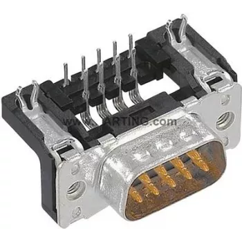 Harting D-SUB Pin Header 90 ° Number of Poles: 15 Soldering 09 66 262 6811 1 pc(s) (09 66 262 6811)