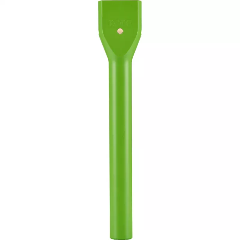 Rode Interview GO handheld interview microphone — compact wired mic, green