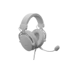Wired headphones Genesis Toron 531 White with microphone, lightweight on-ear design