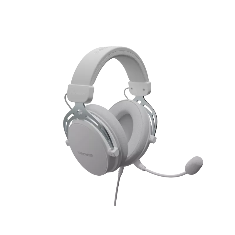 Wired headphones Genesis Toron 531 White with microphone, lightweight on-ear design