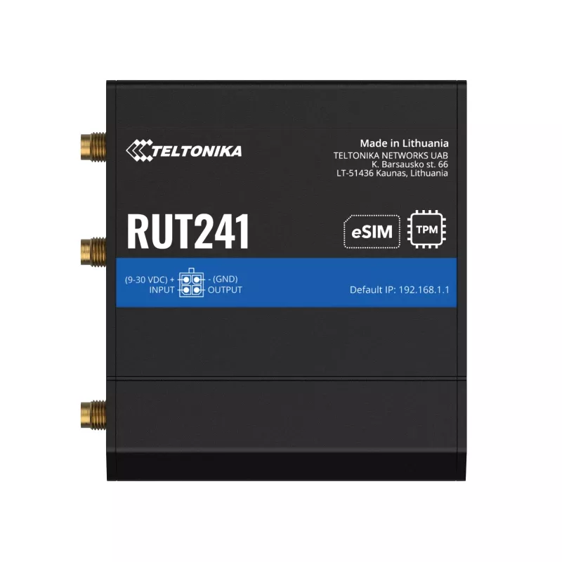 Router LTE WiFi 4 Teltonika RUT241 ESIM ver. Europe with EU PSU (RUT241210000)
