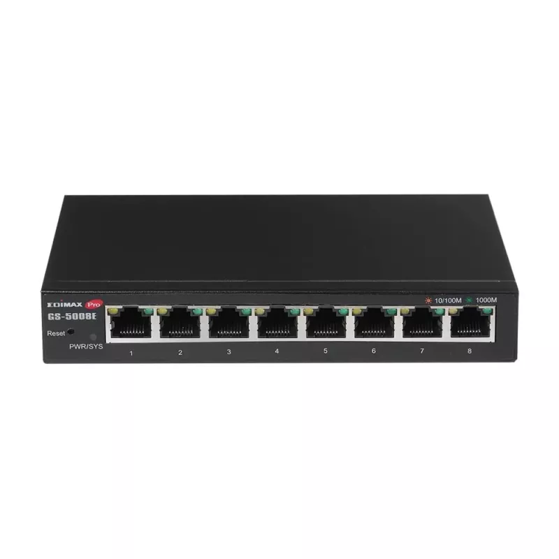 Edimax GS-5008E network switch Managed Gigabit Ethernet (10/100/1000) Black
