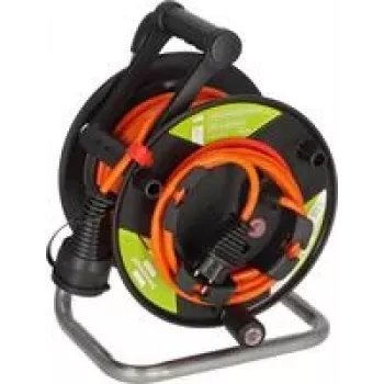 Extension Cable Reel Brennenstuhl 1148500 — 23 m, orange, with protective contact plug
