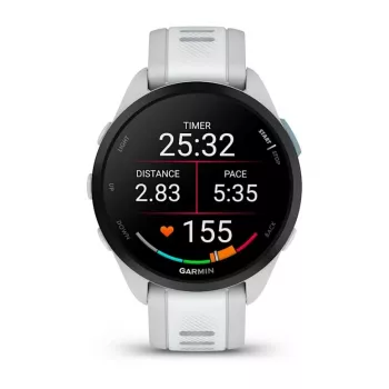 Smartwatch GARMIN Forerunner 165 Music — GPS, 1.2 inch AMOLED, 43 mm case, 11-day battery, 5 ATM, 4 GB, Grey