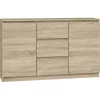 Topeshop KOMODA 2D3S DĄB SONOMA chest of drawers