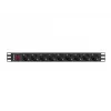 Power Distribution Unit LANBERG PDU-09F-0300-BK — 9x Type F outlets, 3 m cable, aluminium housing, 10 A