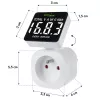 Energy wattmeter GreenBlue GB620E for mains 220V, max 16A, plug-in power/energy monitor