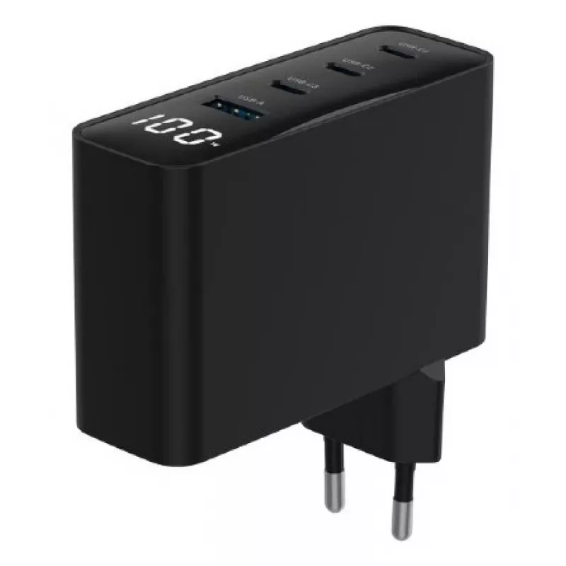 Gembird TA-UC-PDQC100LCD-01-BK mobile device charger Laptop, Smartphone Black AC Fast charging Indoor
