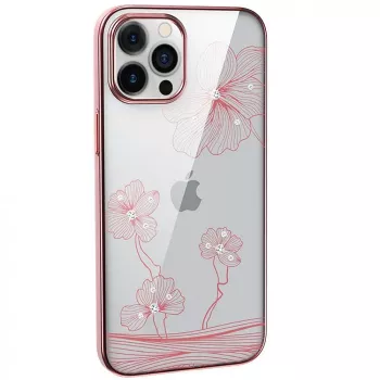 Protective phone case Devia Crystal Flora for iPhone 12 mini, rose gold