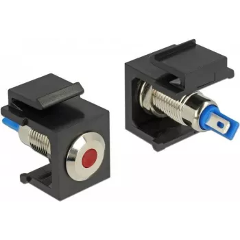 Wire Connector Keystone DeLOCK 86464 LED Black Blue Red Stainless Steel
