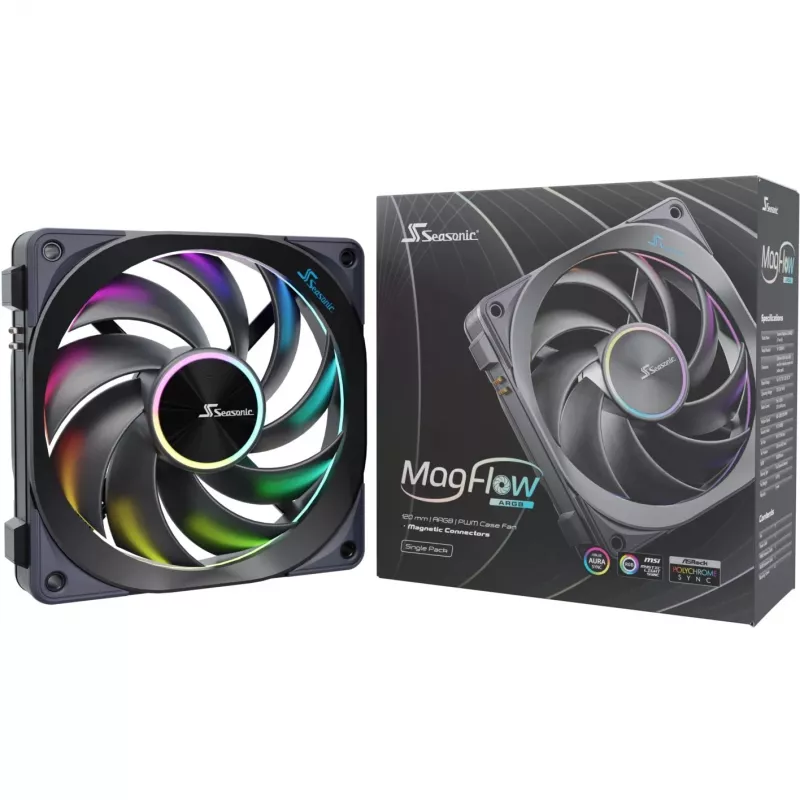 Fan Seasonic MagFlow ARGB 12 cm 2000 RPM Black