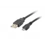Lanberg CA-USBM-10CC-0010-BK USB cable USB 2.0 1 m Micro-USB B USB A Black
