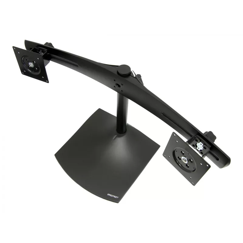 Ergotron DS100 - Stand - horizontal - for 2 LCD-Displays - Aluminium, Steel - Black - Screen Size: to 61 cm (to 24 inch)
