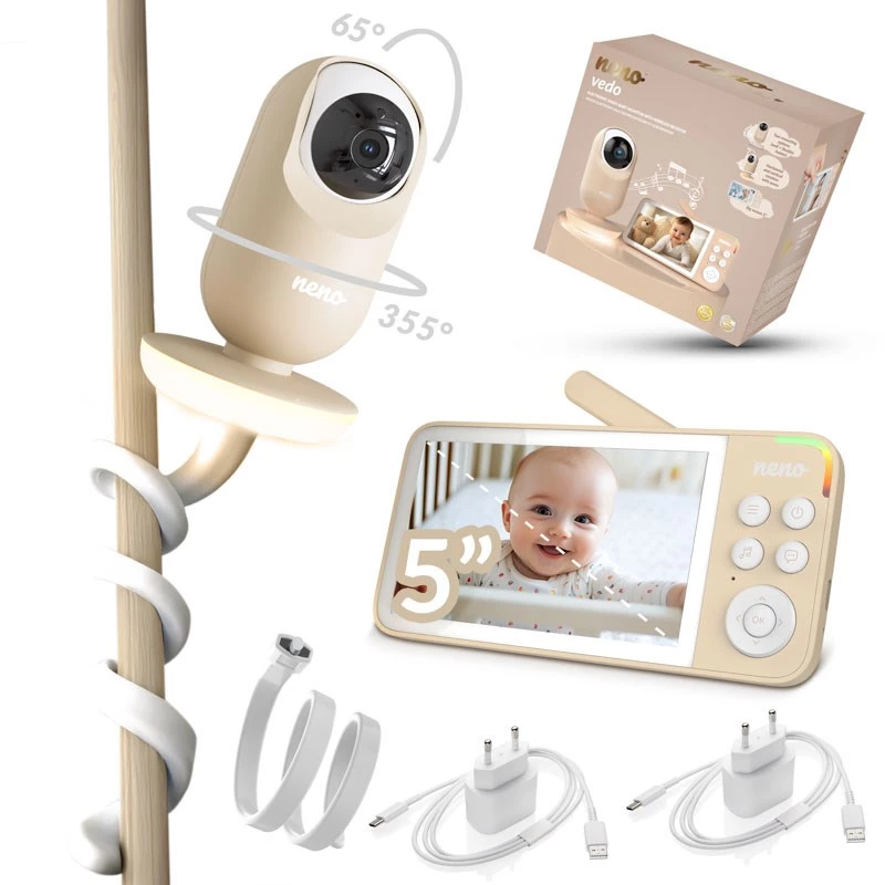Vedo Cream Electronic Baby Nanny With Wireless Receiver