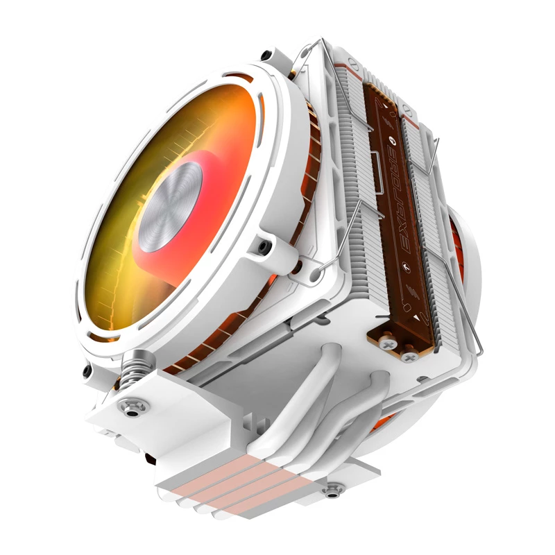 Processor cooler Darkflash E400 PLUS (white) — active air cooling for CPU, tower design, single-fan configuration