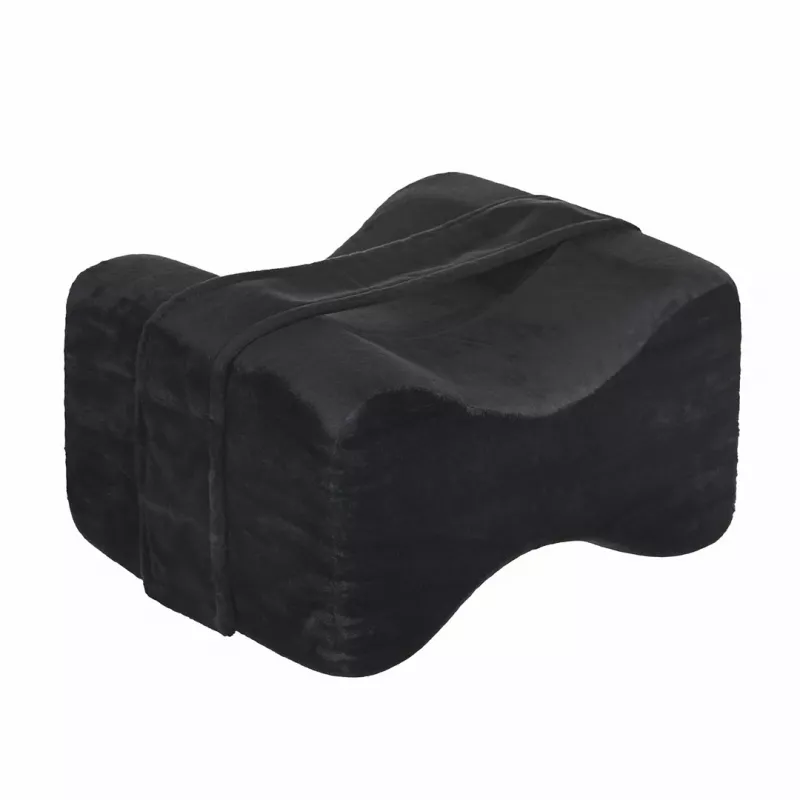 Orthopedic Knee Pillow ActionMed PO500AM — contoured leg alignment support, washable cover, black