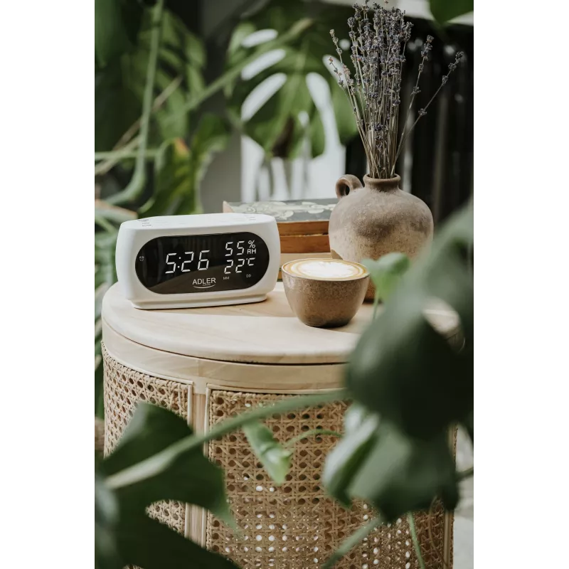 Adler AD 1186W alarm clock Digital alarm clock Black, White