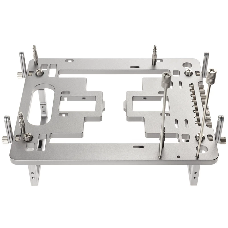 Mini benchtable case Streacom BC1 Mini V2 silver — compact open-frame chassis