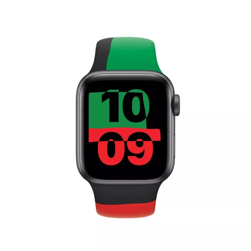 Band Apple 40mm Black Unity Sport Band M/L Black Green Red