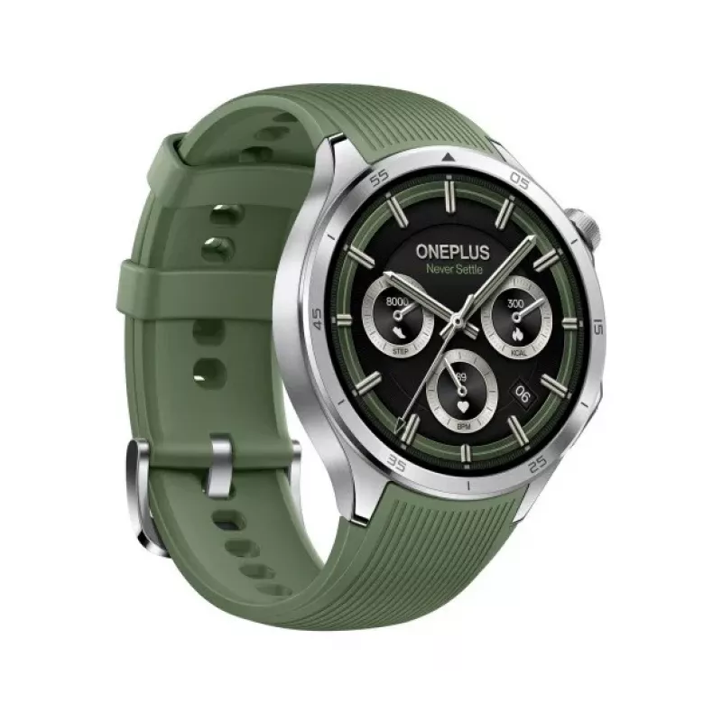 OnePlus Watch 3 Emerald Titanium smartwatch, 46 mm, 1.5 inch AMOLED, GPS, green rubber strap