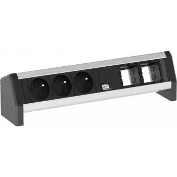 Bachmann DESK 1 power extension 3 AC outlets Indoor Black
