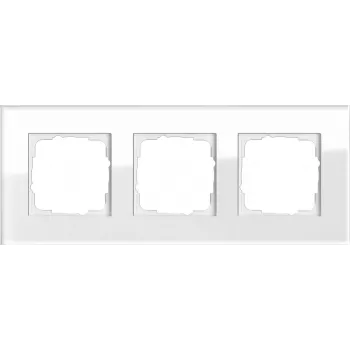 Glass switch cover plate Gira Esprit Glas White, screwless, 95×236.8×9.85 mm